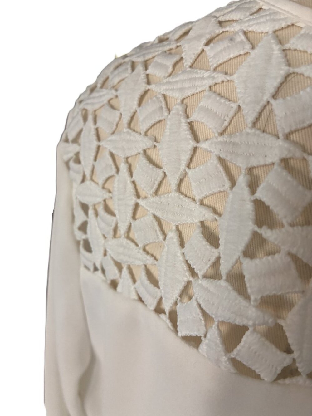 ANNE KLEIN Ivory Blouse sz L - Picture 4 of 9